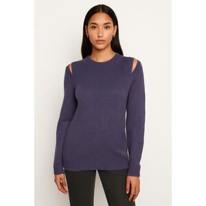 Acrobat Sweater Blue Cold Shoulder Long Sleeve Casual Size M